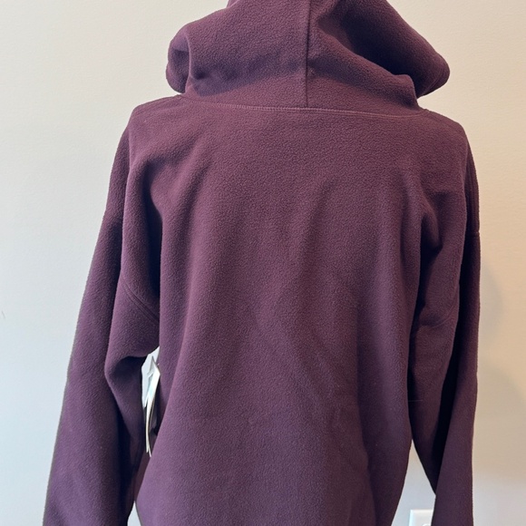 Zella Deep Plum Hooded Long Fleece Sweatshirt - Picture 9 of 12